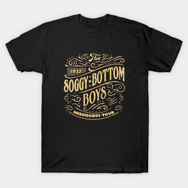 The Soggy Bottom Boys 1937 Mississippi Tour - vintage logo T-Shirt by BodinStreet